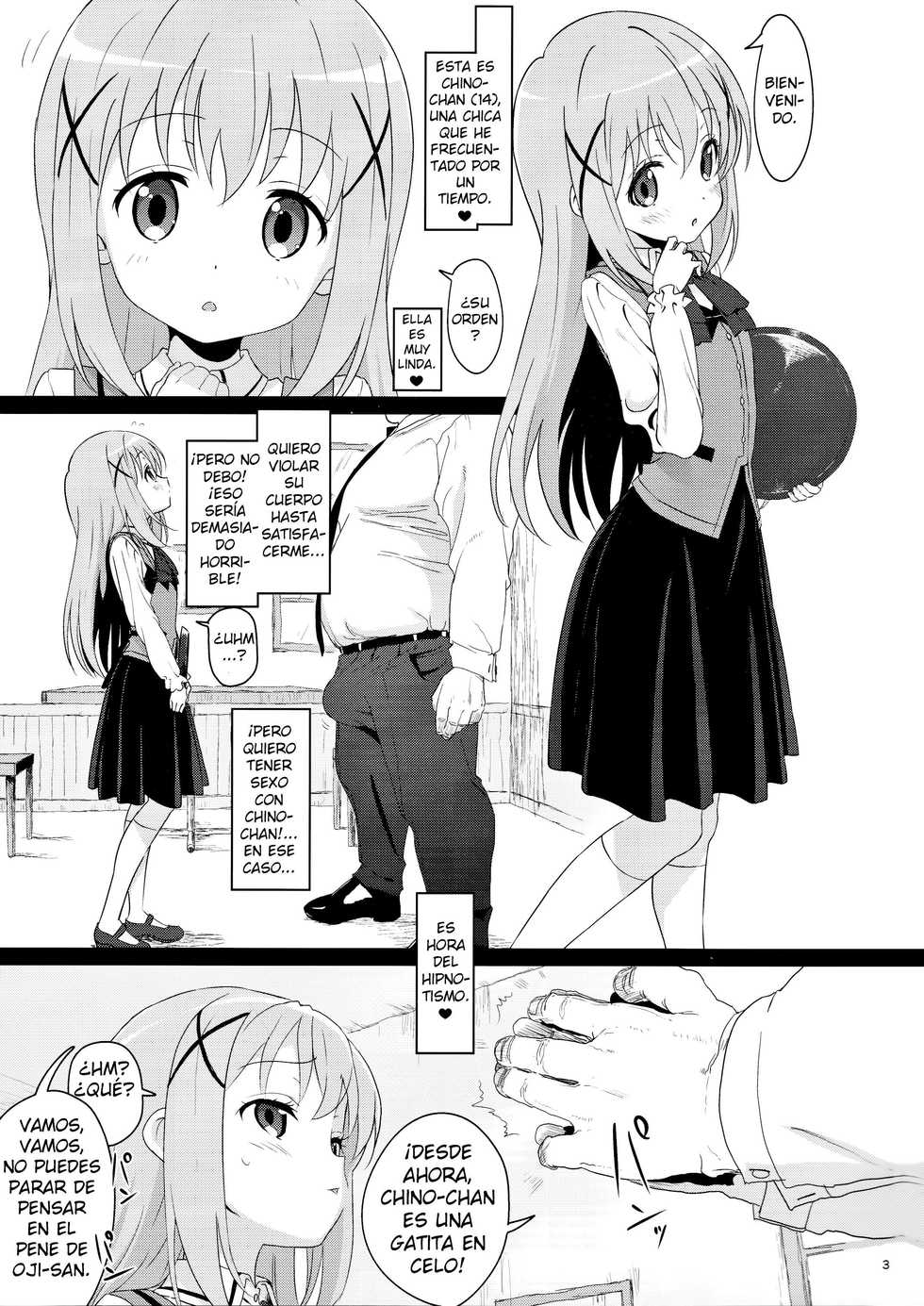 [2nd color (Typehatena)] Kawaisugiru Chino-chan to Icha Love Shitai node Chotto Bakashi Kyouseiteki ni? Shinaido 120% ni Natte Moraimashita (Gochuumon wa Usagi desu ka?) [Spanish] - Page 2