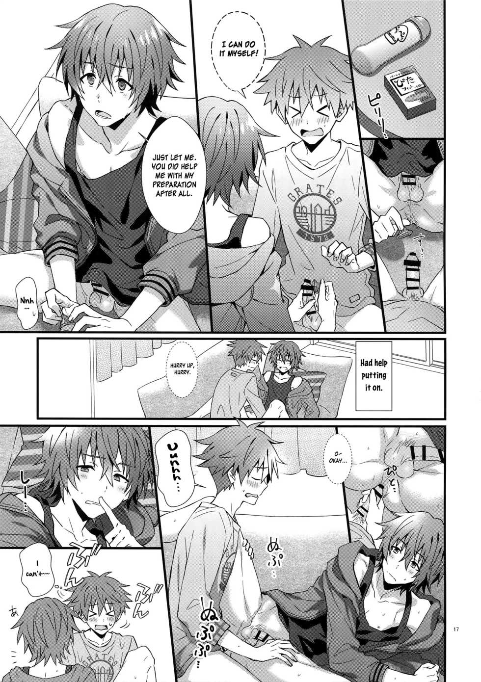 (SUPER MIRACLE FESTIV@L!! 2019) [Roefupukaji (Nesuo)] Ishiki Shiteru no tte Moshikashite Ore dake!? | Am I the Only One That's Conscious About This!? (THE IDOLM@STER SideM) [English] [Anzu] - Page 16