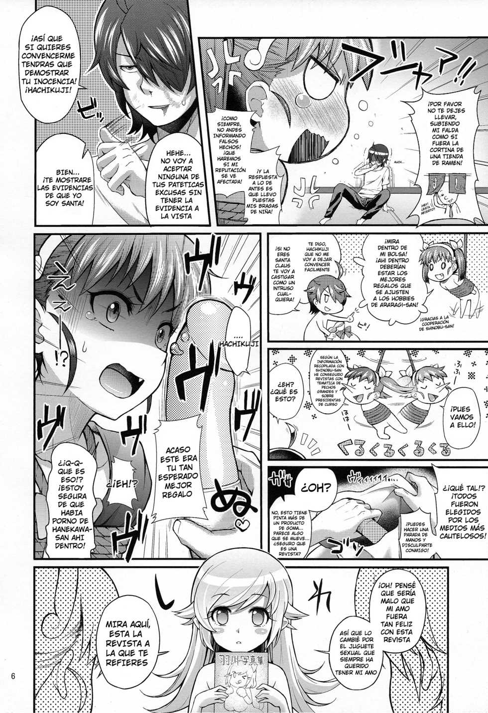 (C83) [Yakumi Benishouga] Pachimonogatari Part 6: Mayoi Tenchuu (Bakemonogatari) [Spanish] - Page 5