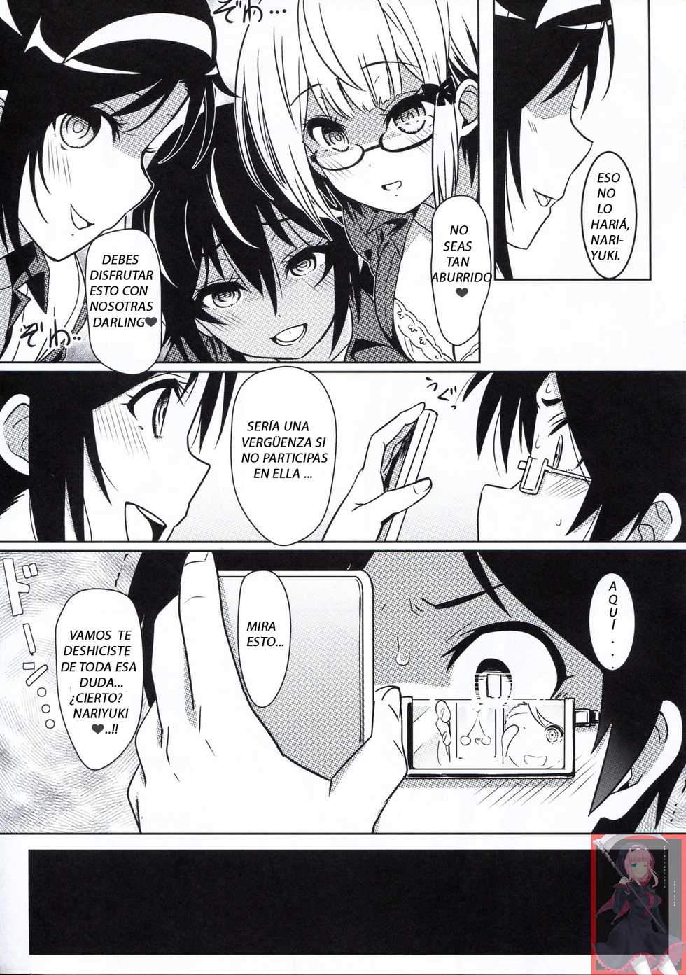 (C96) [Kaminari-neko (Eitarou)] Boku-tachi wa Saimin ni Kakatte Benkyou dokoro ja Nai (Bokutachi wa Benkyou ga Dekinai) [Spanish] [Ella no te Ama Fansub + Jota Scan] - Page 7