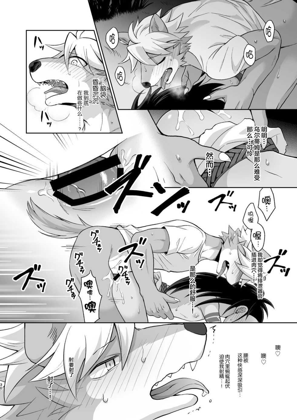 (Kansai! Kemoket 8) [Kimidori (Kasane Haruo)] Hito no Tsugai, Kemono no Tsugai [Chinese] [逃亡者x新桥月白日语社汉化] [Digital] - Page 30