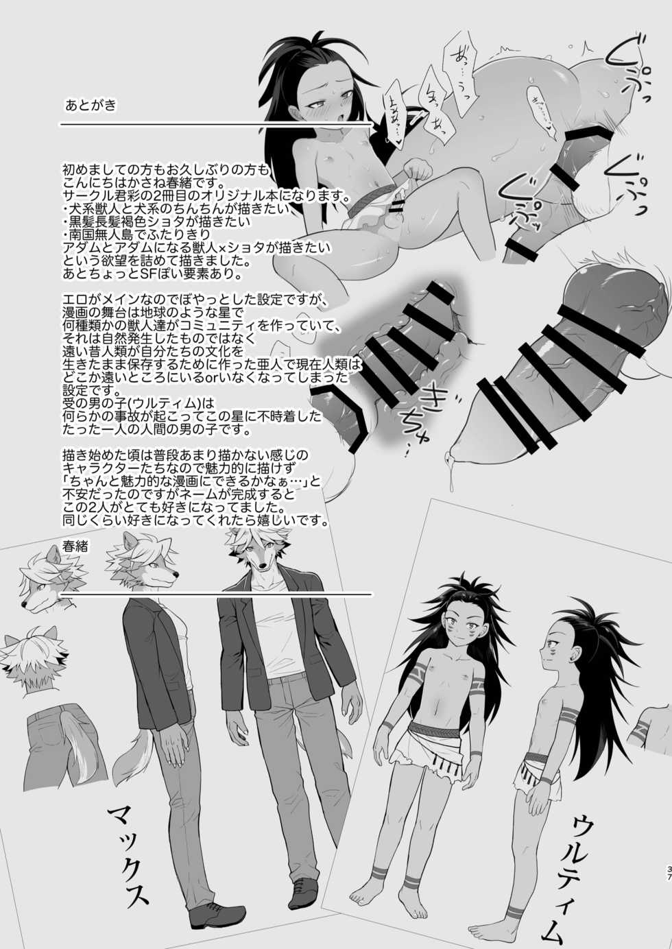 (Kansai! Kemoket 8) [Kimidori (Kasane Haruo)] Hito no Tsugai, Kemono no Tsugai [Digital] - Page 37