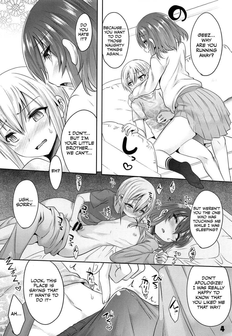 (C94) [EGO DANCE (Nanamatsu Kenji)] Onii-cha ga Ecchi de Komacchaccha [English] [Otokonoko Scans] - Page 3
