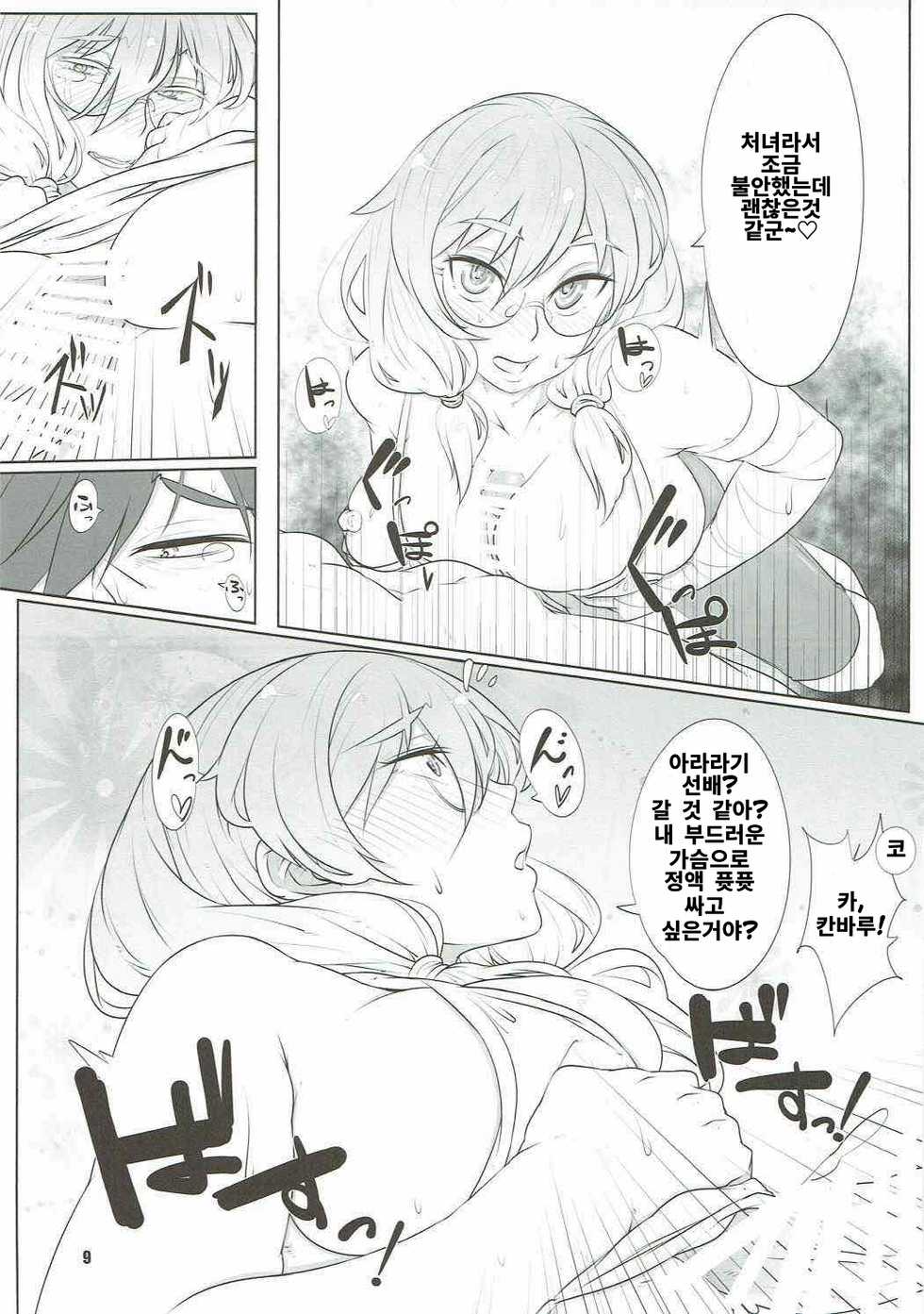 (C91) [Linda's ark (___hide___)] Kanbaru, Ganbaru | 칸바루, 간바루! (Bakemonogatari) [Korean] - Page 8