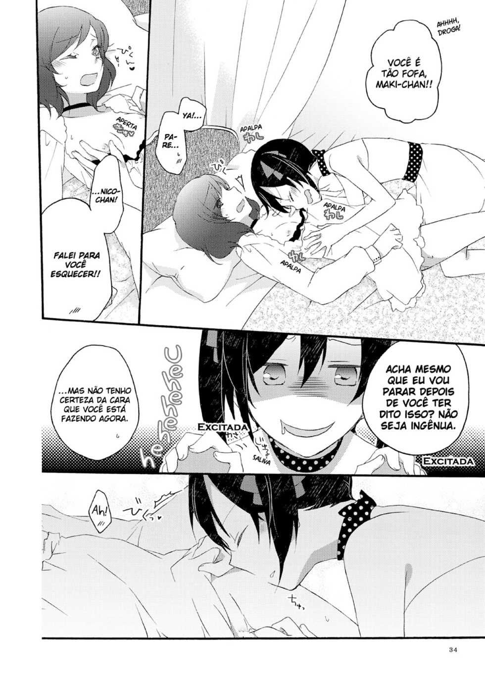 (C85) [Niratama (Sekihara, Hiroto)] Private Tsunderation Round 3 (Love Live!) [Portuguese-BR] [Shiro-kun] - Page 34