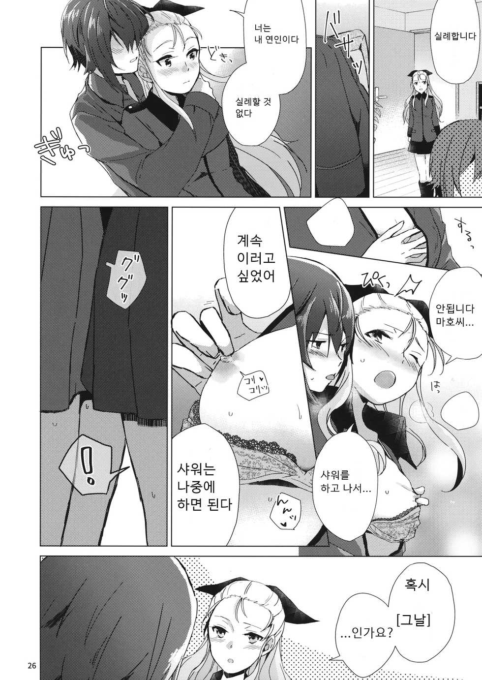 (C93) [Canary to Tsubame (Hayakawa Torinone)] Konna no Data ni Arimasen! | 이런거 데이터에는 없어요! (Girls und Panzer) [Korean] - Page 25