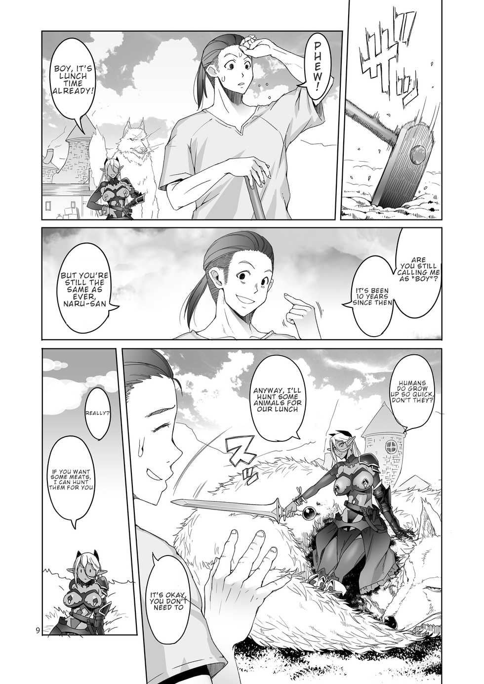 (C94) [Asaki Blog Branch Office (Asaki Takayuki)] Dark Elf to Yorozu no Zenkou | Dark Elf's Everlasting Good Deeds [English] - Page 9