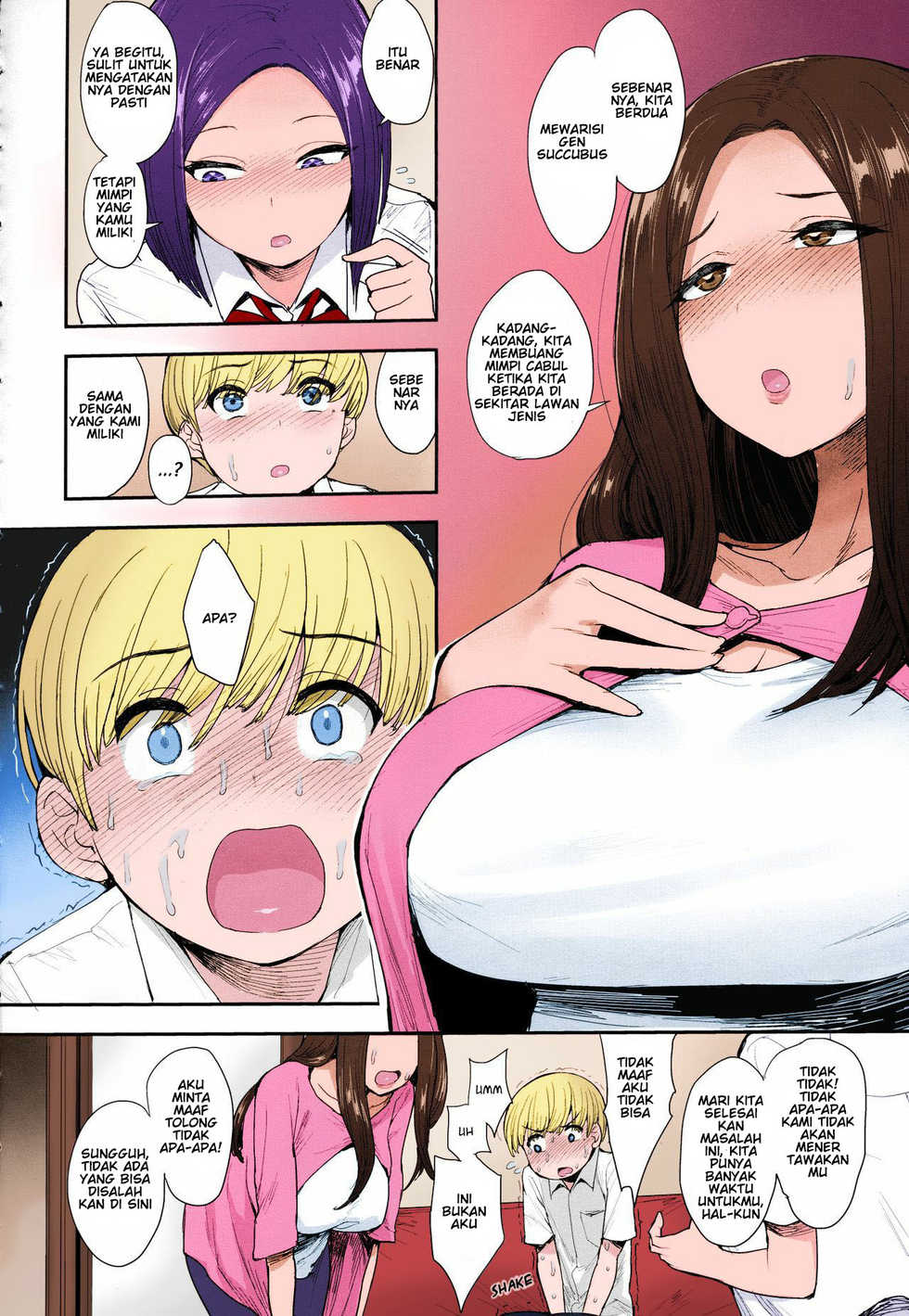 (C94) [Mousou Deguchi (Unou)] Succubus no Rinjin | A Succubus' Neighbor [Indonesian] [Colorized] - Page 9