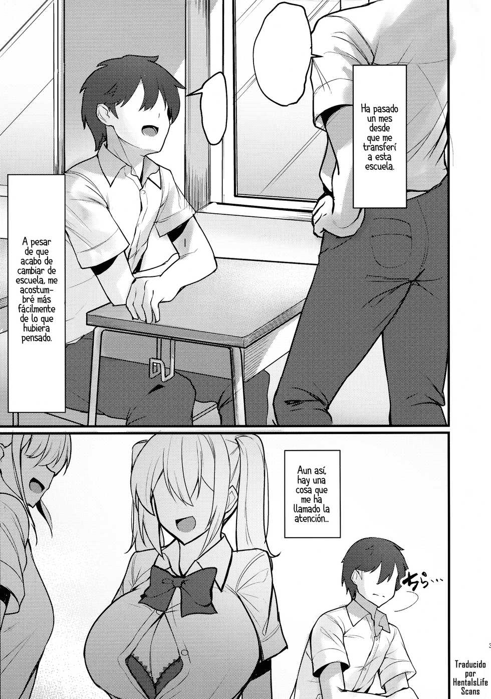 (C97) [Kilometer (Kirome)] Class no Bakunyuu Gal ga Kininatte Shikatanai! | No puedo dejar de pensar en la Gyaru de pechos enormes de mi clase [Spanish] [HentaIsLife Scans] - Page 3