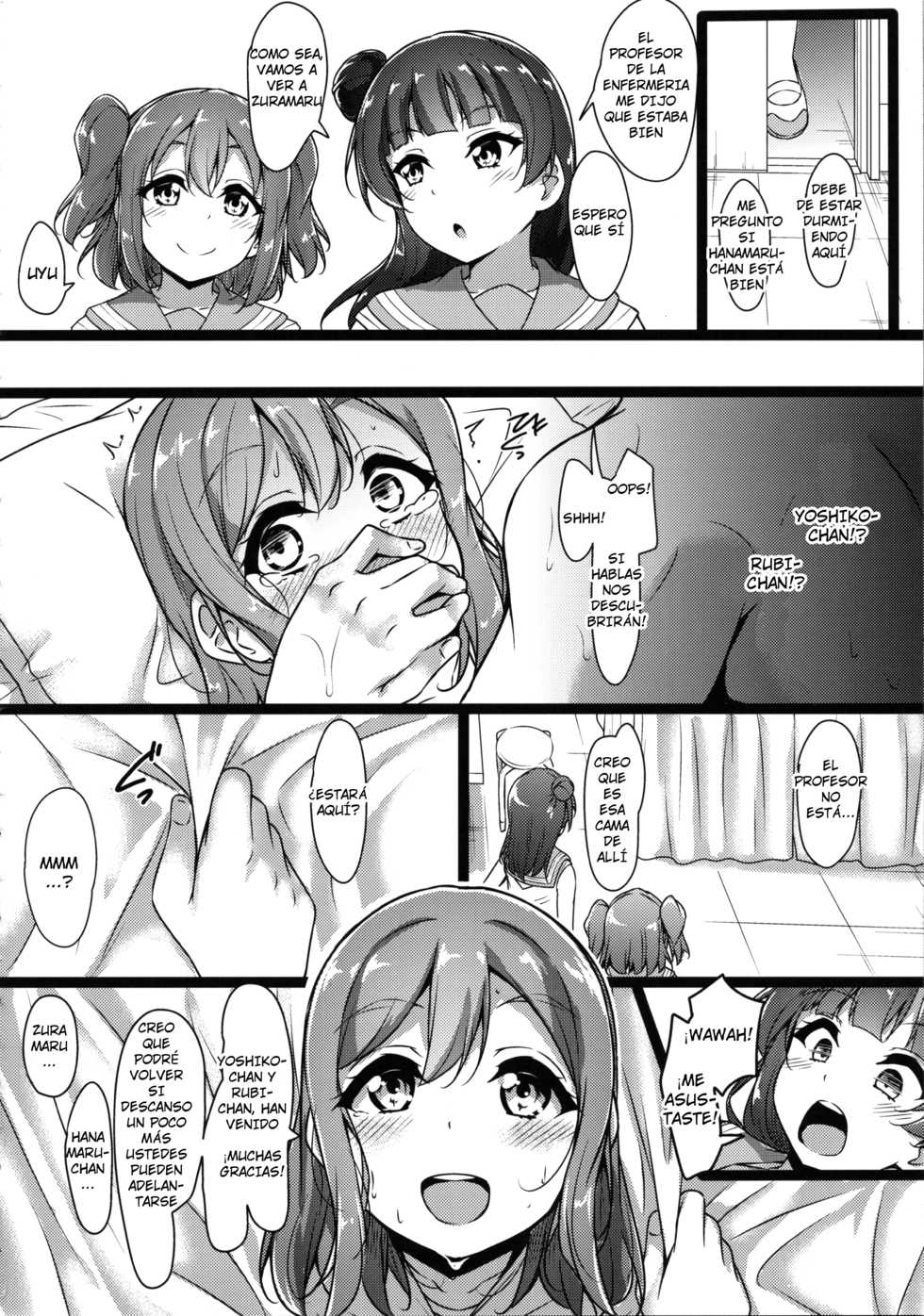(C96) [CORORI (Yopparai Oni?)] HANAKAN School Mizugi de Nande zura!? (Love Live! Sunshine!!) [Spanish] - Page 23