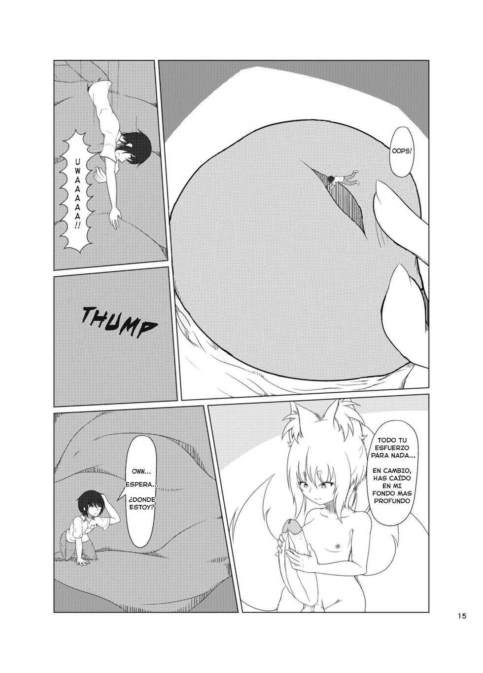 [Kitsunetsuki (Kotora Nue)] Inari Matsururu Yashiro nite | El santuario de la zorra sagrada [Spanish] [CapFutanari] [Decensored] [Digital] - Page 15