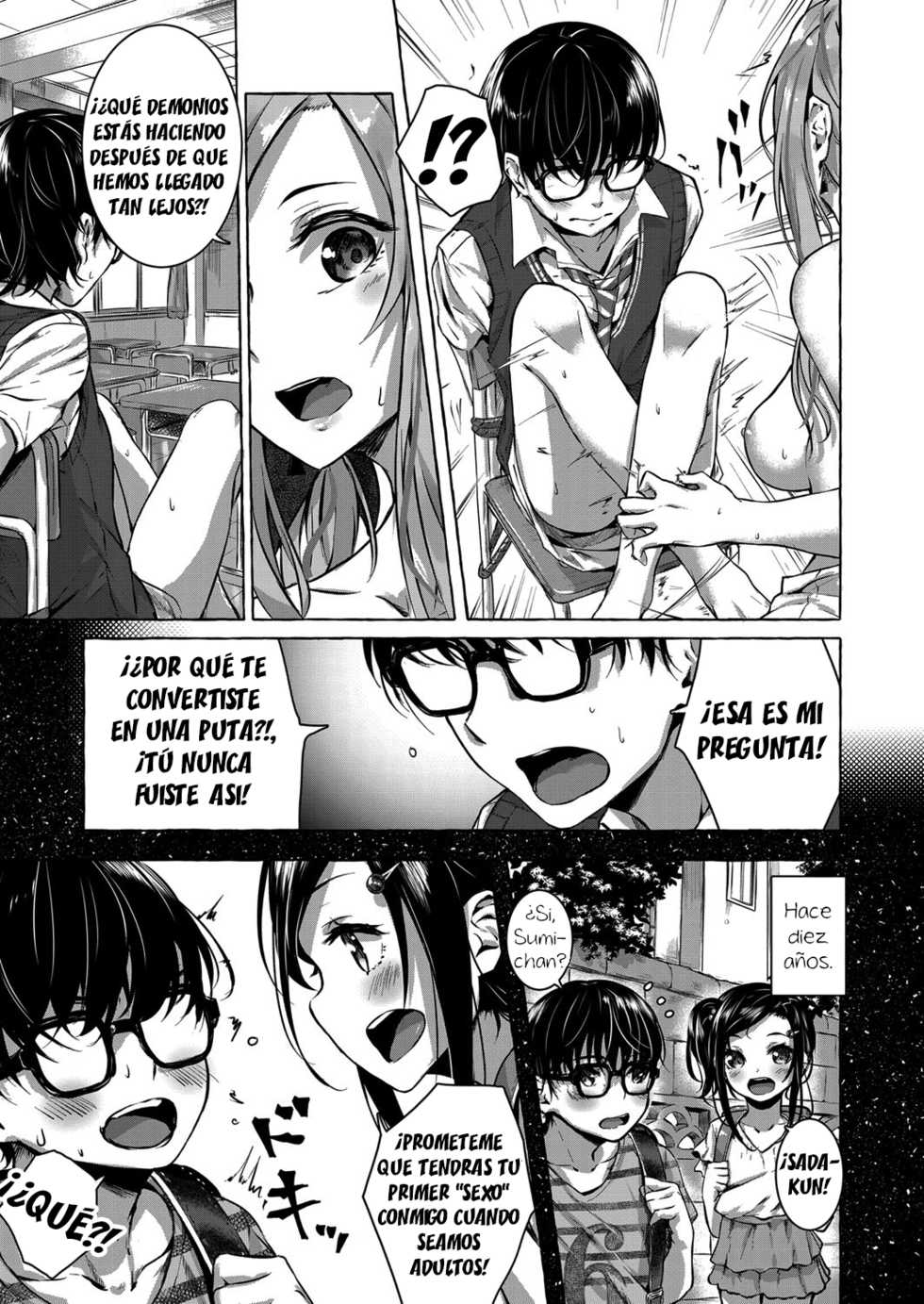 [Sahara Gensei] Osananajimi no Kinpatsu Gal Bitch ni Gyaku Rape de Doutei o Ubawareta Otoko (COMIC Grape Vol. 68) [Spanish] [Decensored] [El mago de las MILFS] - Page 9