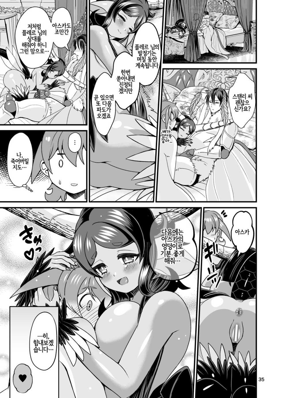 [Letitia no Ohirune (Chifuyu)] Mazoku Hime Fleur no Hatsujouki | 마족공주 플레르의 발정기 [Korean] [LWND] [Digital] - Page 35
