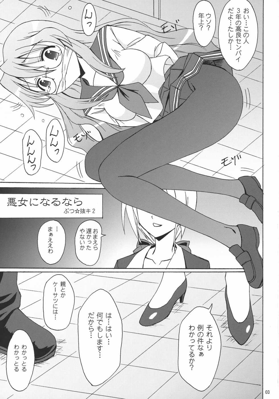 (CT10) [Manganiku (Kinjou Kazuma)] Akujo ni Narunara (Lucky Star) - Page 2