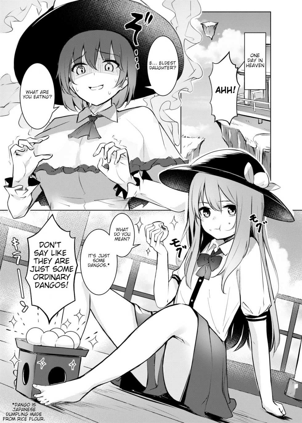 [Bochi Bochi no Ki (Borusiti)] Tenshi-chan ga Iku-san ni Oshioki sareru Hon | A Book where Tenshi-chan Gets Punished by Iku-san (Touhou Project) [English] [Digital] - Page 4