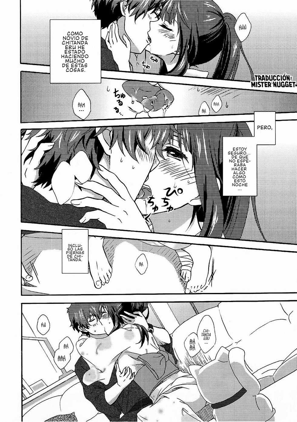 (C88) [Kijinabe to Kitsunedon (Koorogi)] Ore wa Shouene niwa Narenai! Natsu no Yoru no Kurenai (Hyouka) [Spanish] [Mister Nugget] - Page 9