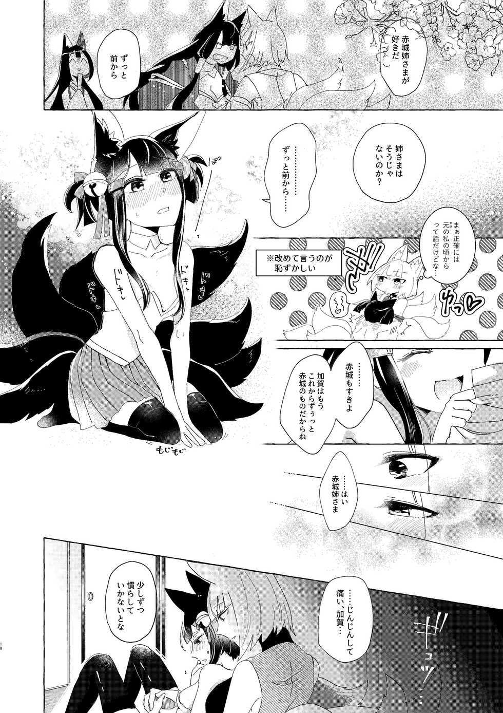 [Yuribatake Bokujou (Kon)] Akagi-chan wa Okusuri o Nomanai (Azur Lane) [Digital] - Page 9