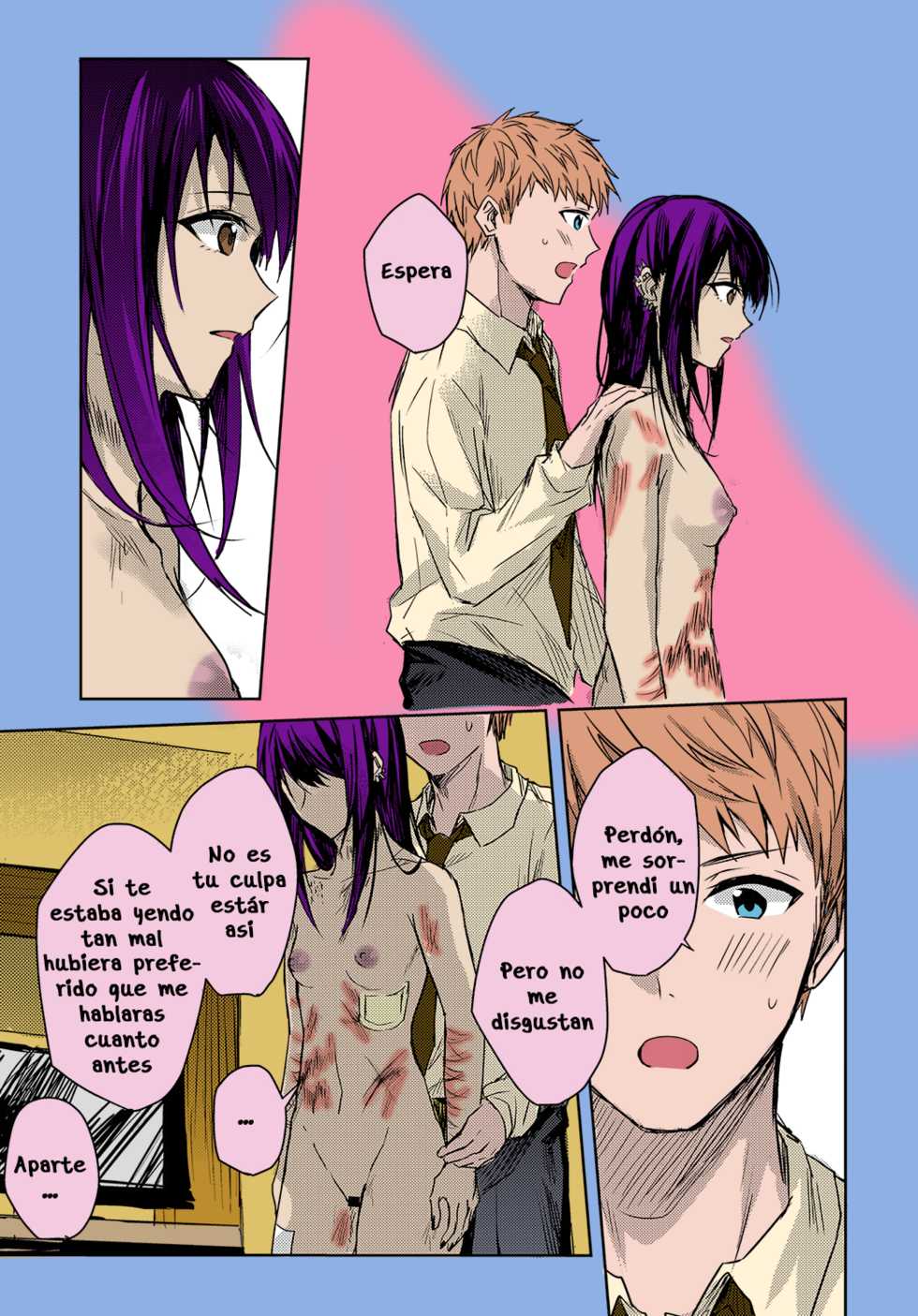 [Betty] Kimi to Itami wo Wakachi "AI" tai | I Want to Share Your Pain (COMIC Anthurium 2018-04) [Spanish] [Stick Horse] [Colorized] - Page 15