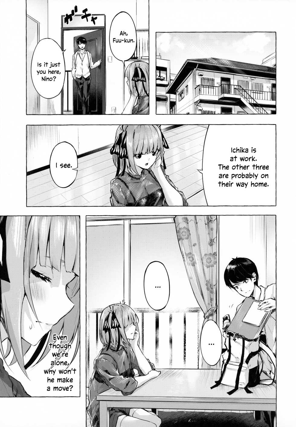 [Sawaraya Shoten (Sahara Gensei)] Hanayome no Kakuritsu | Chance to be a Bride (Gotoubun no Hanayome) [English] - Page 2