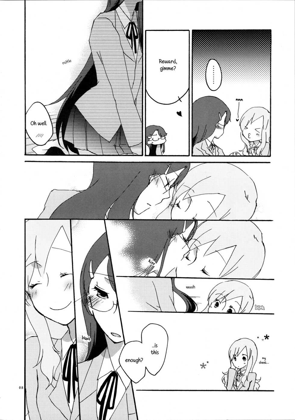 (C79) [Niratama (Sekihara Umina)] Yuri to Issho ni Obenkyou. | Studying Together with Yuri. (Heartcatch Precure!) [English] [BunnyScans] - Page 8
