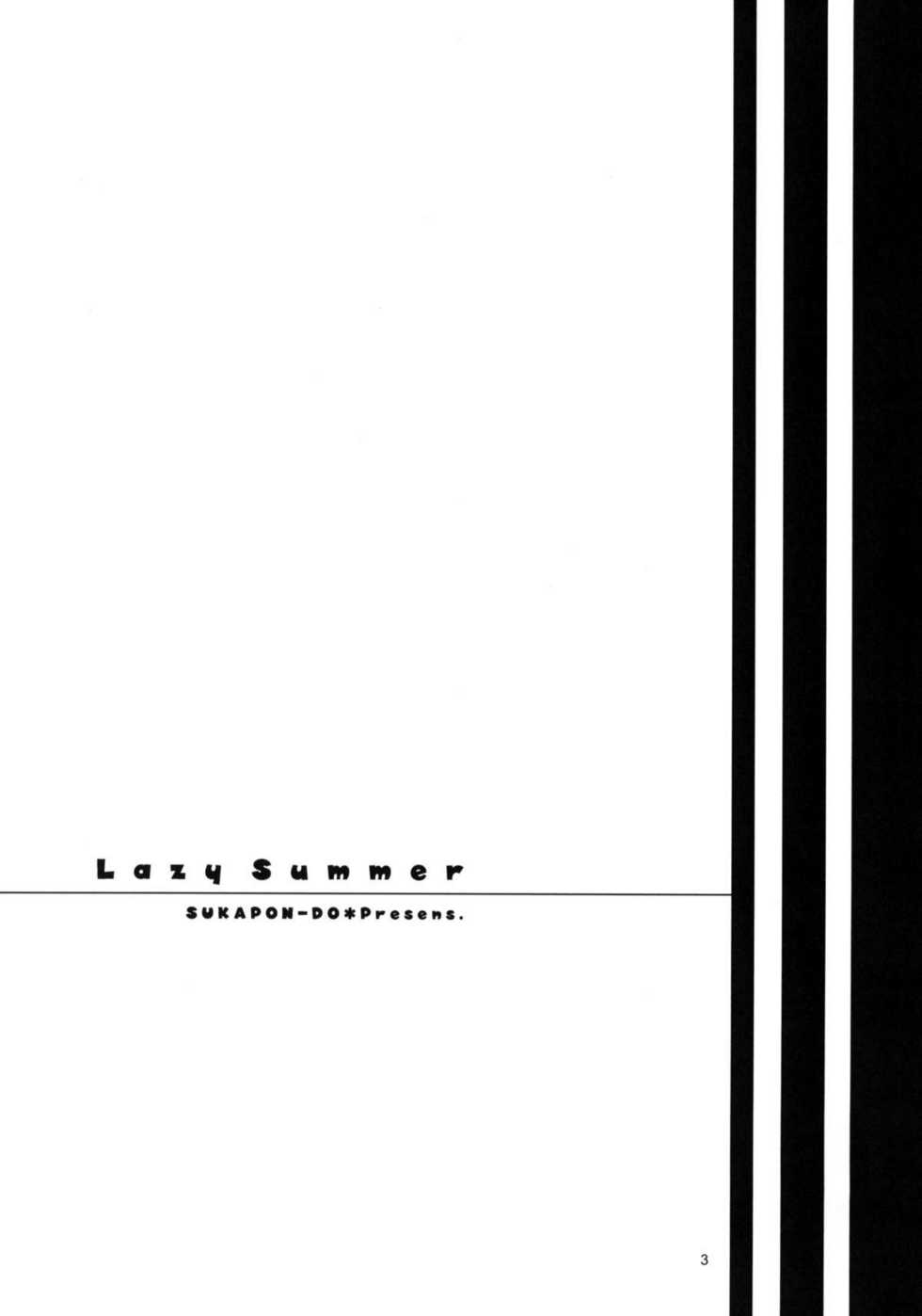 (C76) [SUKAPON-DO (Kagawa Tomonobu, Yano Takumi)] Lazy Summer (K-ON!) [English] - Page 2