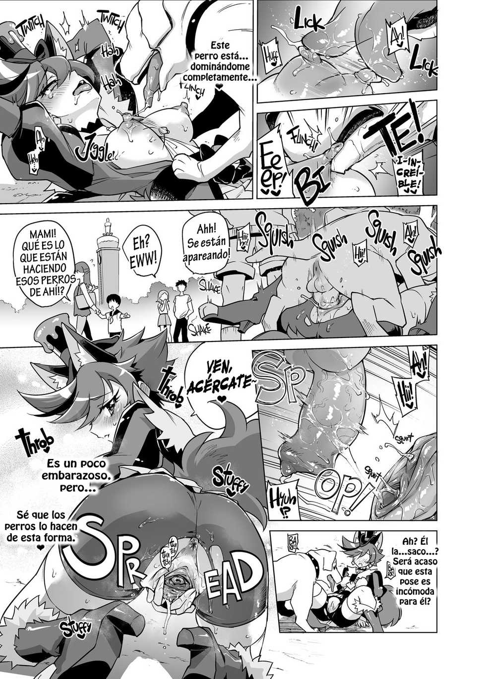 [Muchakai (Mucha)] Chocolat-chan no Kirakira Roshutsu Juukan | Chocolat's Sparkling Public Mating Show (Kirakira PreCure a la Mode) [Spanish] [kalock] [Decensored] [Digital] - Page 20
