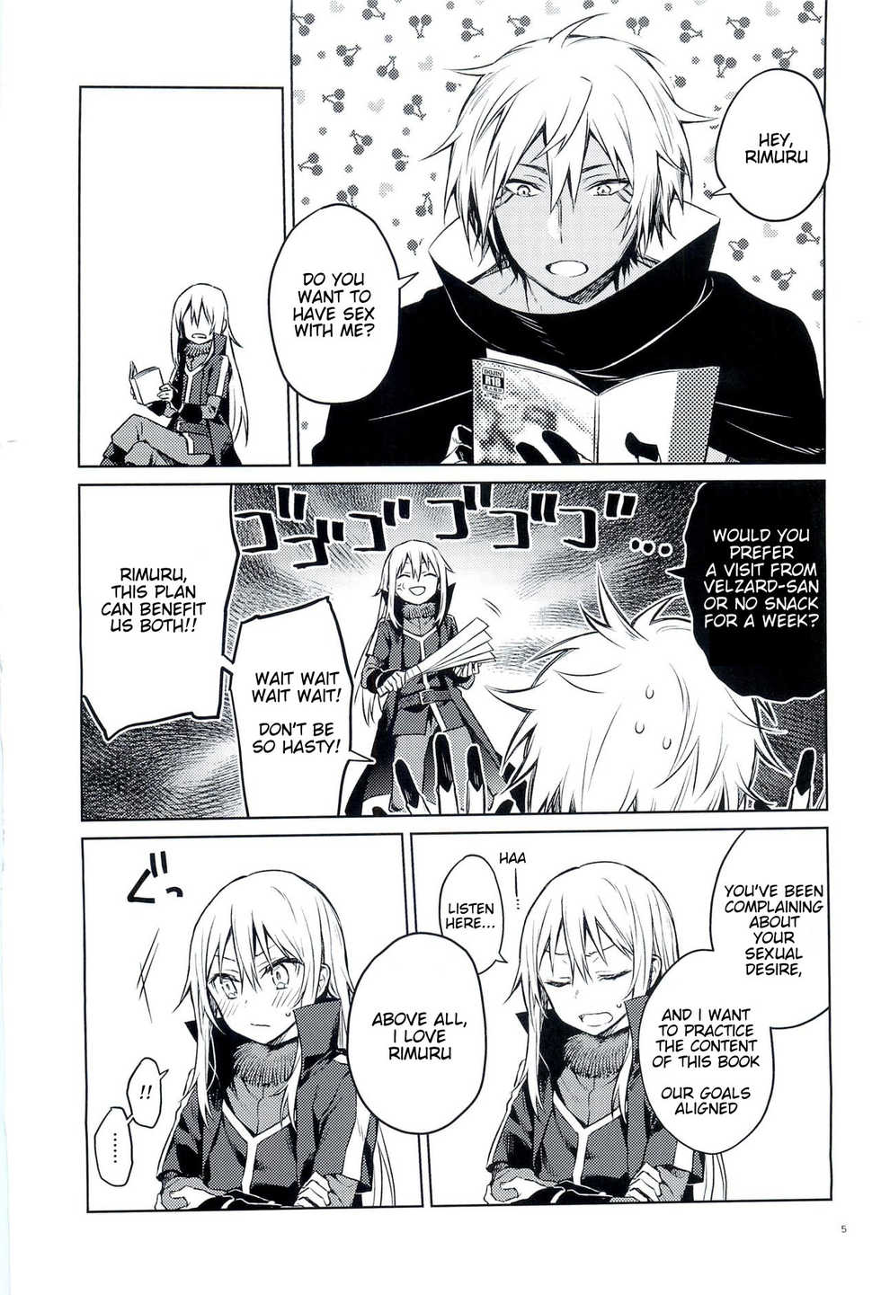 (to infinity) [Kuusou Kyuuka (Mikoto Kei)] Tokunou! Boufuu Maso | Especially Dense Tempest Magicules! (Tensei Shitara Slime datta Ken) [English] [Keksz] - Page 4