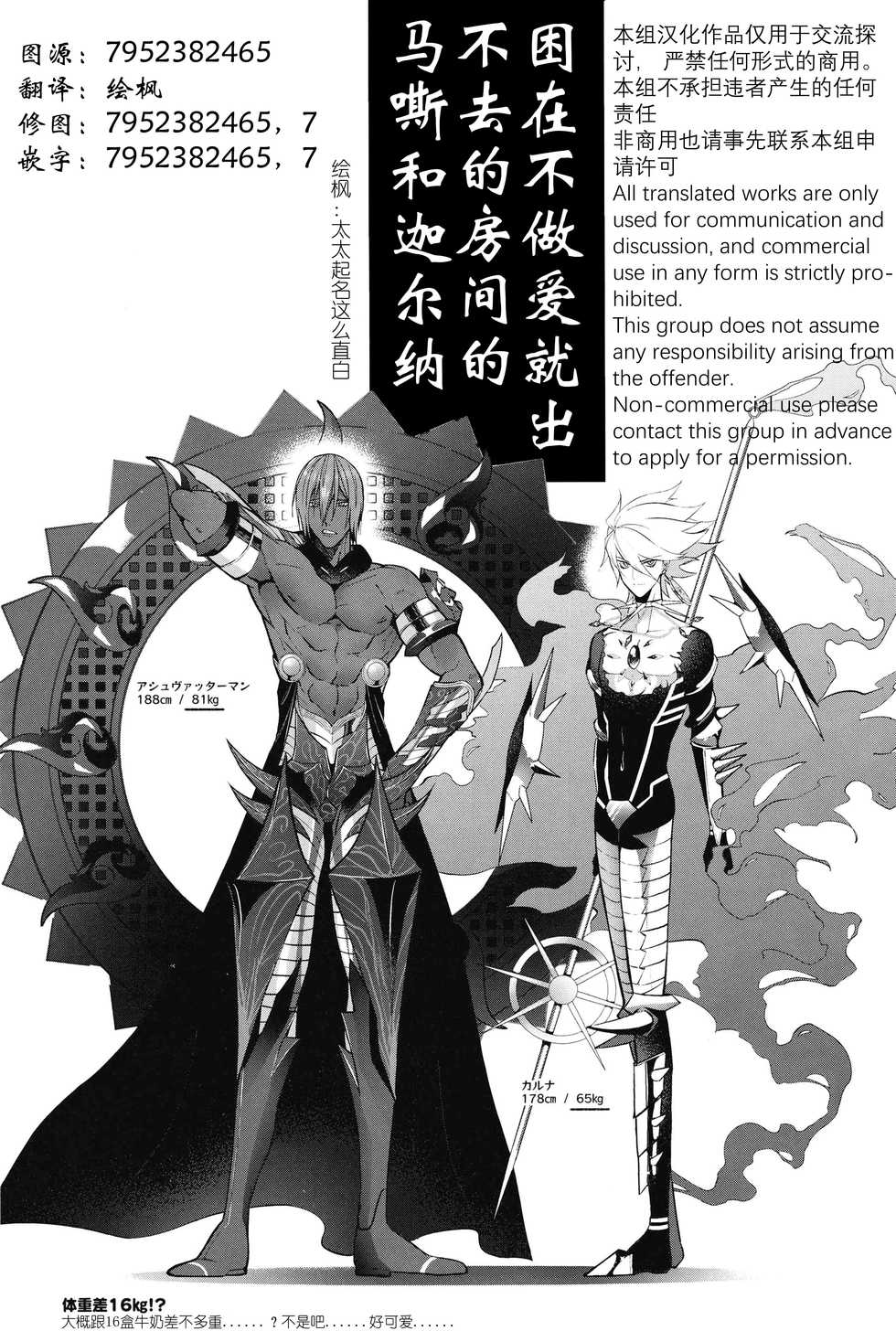 (C96) [SHINOZ! (Shinozaki Kyoko)] LOVE PANIC ROOM | 爱之战栗之屋 (Fate/Grand Order) [Chinese] [男男搭配干♂活不累三人汉化] - Page 2