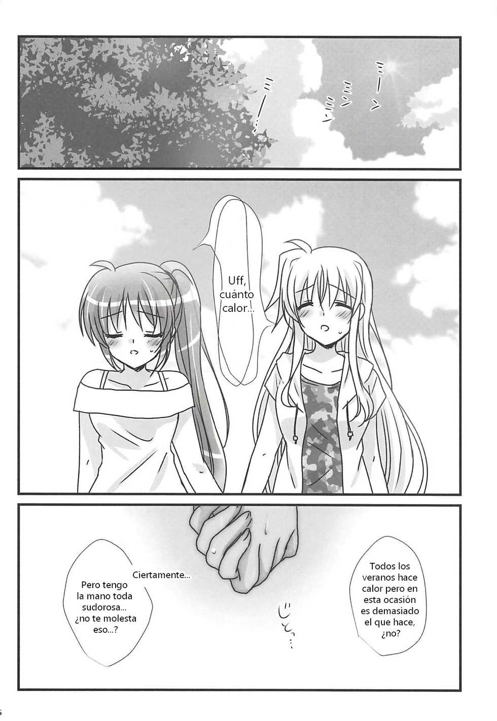(C94) [Ameiro (Nanashiki)] Natsudoke (Mahou Shoujo Lyrical Nanoha) [Spanish] [Nekomi Fansub] - Page 5
