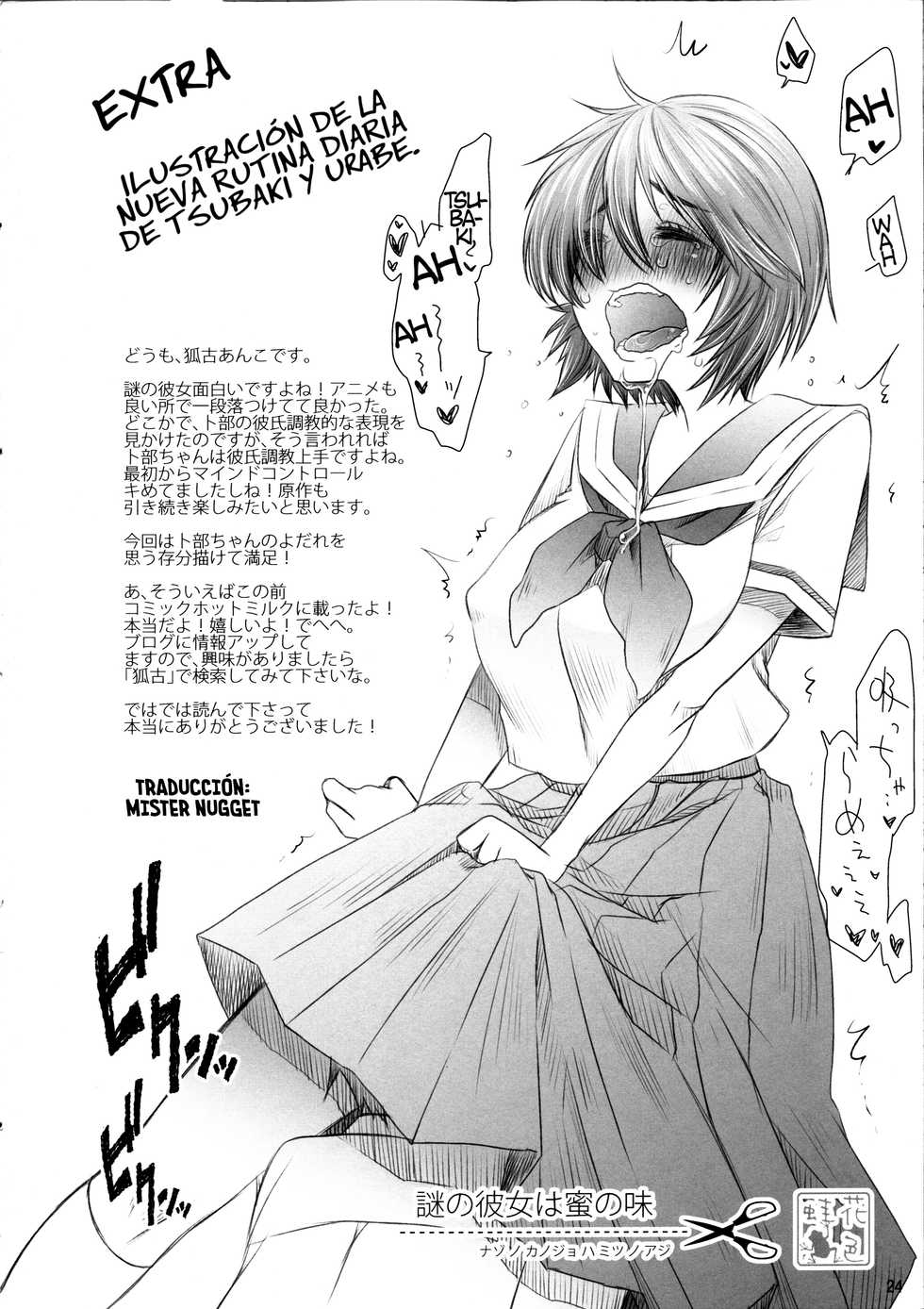 (C82) [Hanairogaeru (Kitsuneko Anko)] Nazo no Kanojo wa Mitsu no Aji (Nazo no Kanojo X) [Spanish] [Mister Nugget] - Page 24