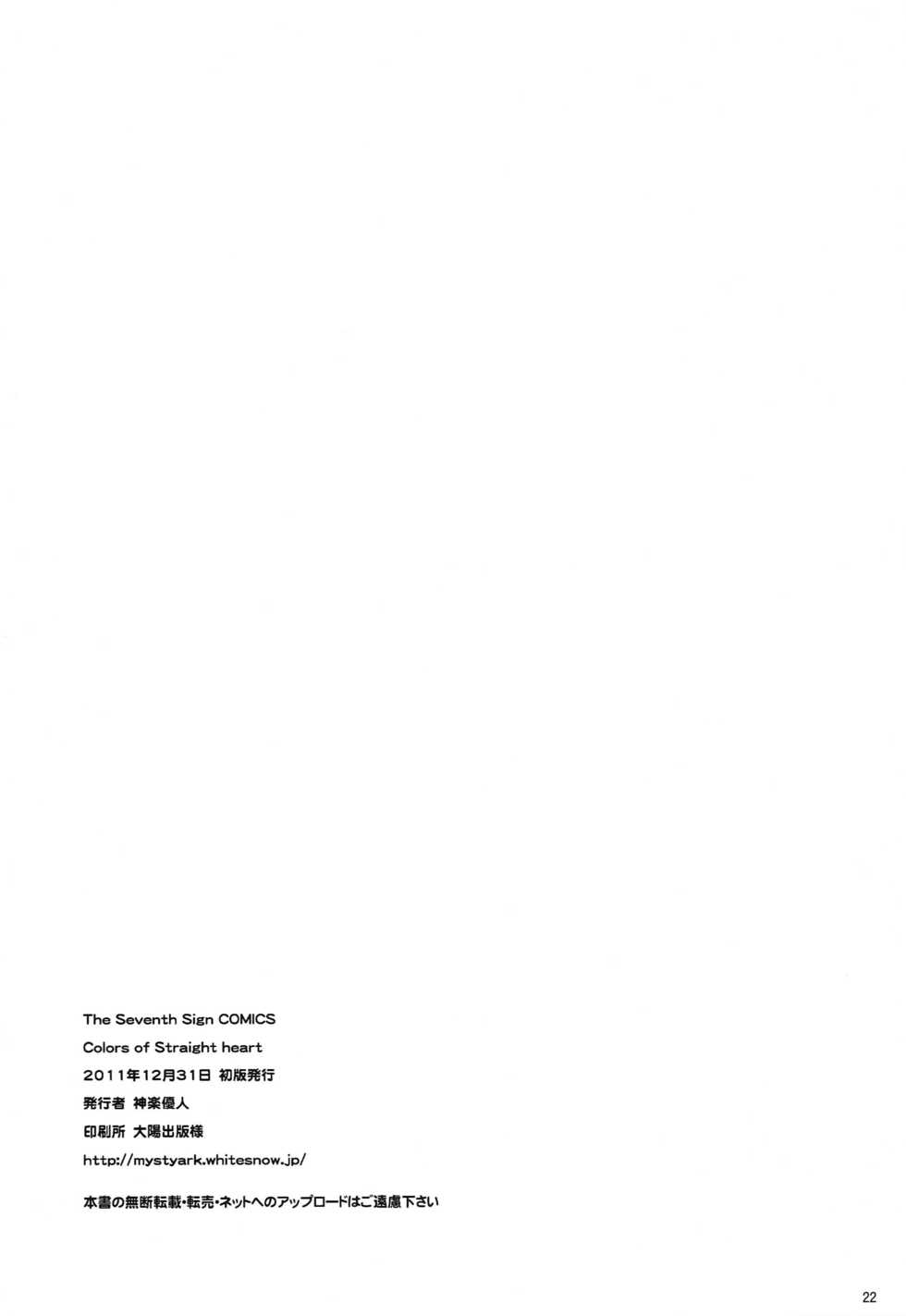 (C81) [The Seventh Sign (Kagura Yuuto)] Colors of Straight Heart (IS <Infinite Stratos>) - Page 21
