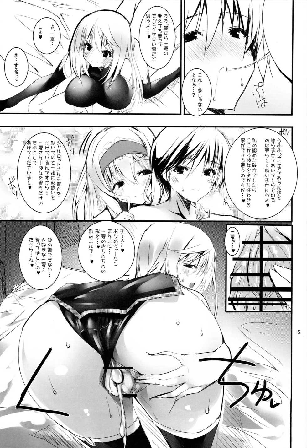 (COMIC1☆5) [SLASH (Mitsurugi Aoi)] Shitai kara Suru! (IS <Infinite Stratos>) - Page 6