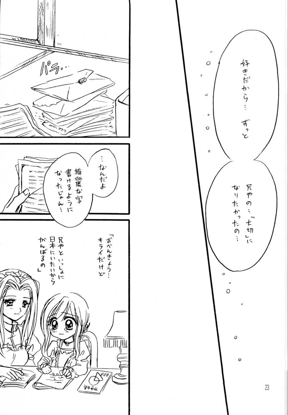 (C67) [Boku no Tampopo (Asahina Saya)] Nakimushi Hime to Chicchana Oshiro Zenpen (Sister Princess) - Page 22