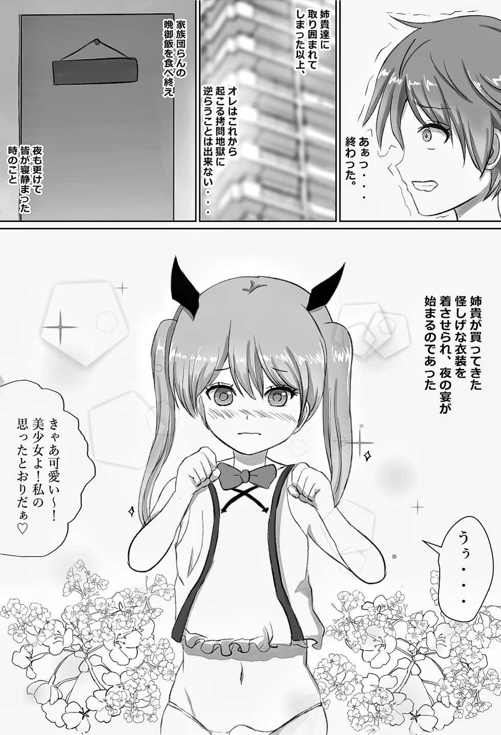 [Yanmarumaa] Josou Kusuguri Feti na Baka Aneki Futari ga Ouchi e Kaette Kiyagatta! - Page 8