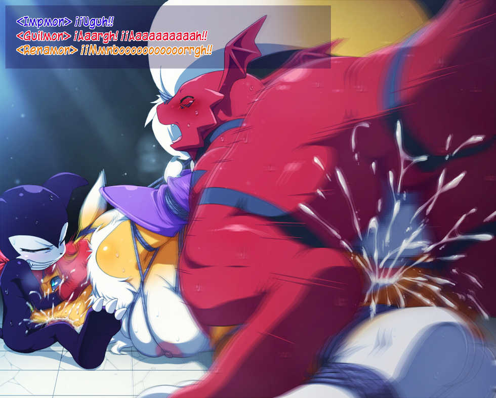 [68] Renamon o Impmon to Guilmon ga Ryoujoku Shichau Ohanashi | La Historia de Renamon, Guilmon e Impmon (Digimon) [Spanish] [Red Fox Makkan] - Page 13