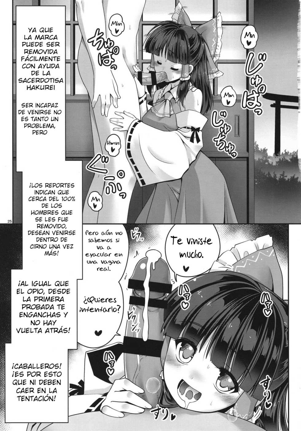 (SC2017 Autumn) [Yosutebito na Mangakaki (Tomoki Tomonori)] Seieki ni Muragari Suitsuku Yousei-tachi (Touhou Project) [Spanish] [Muñeca System] - Page 25