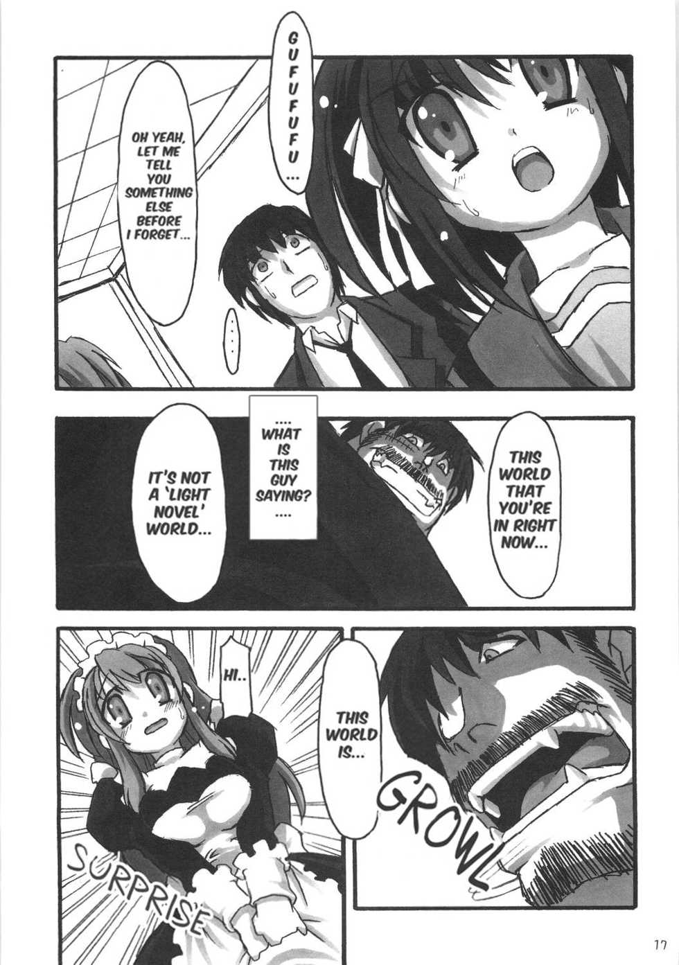 (C70) [NNZ DAN (Great Magami)] SOS-dan Tai NNZ-dan (The Melancholy of Haruhi Suzumiya) [English] [doujin-moe] - Page 16