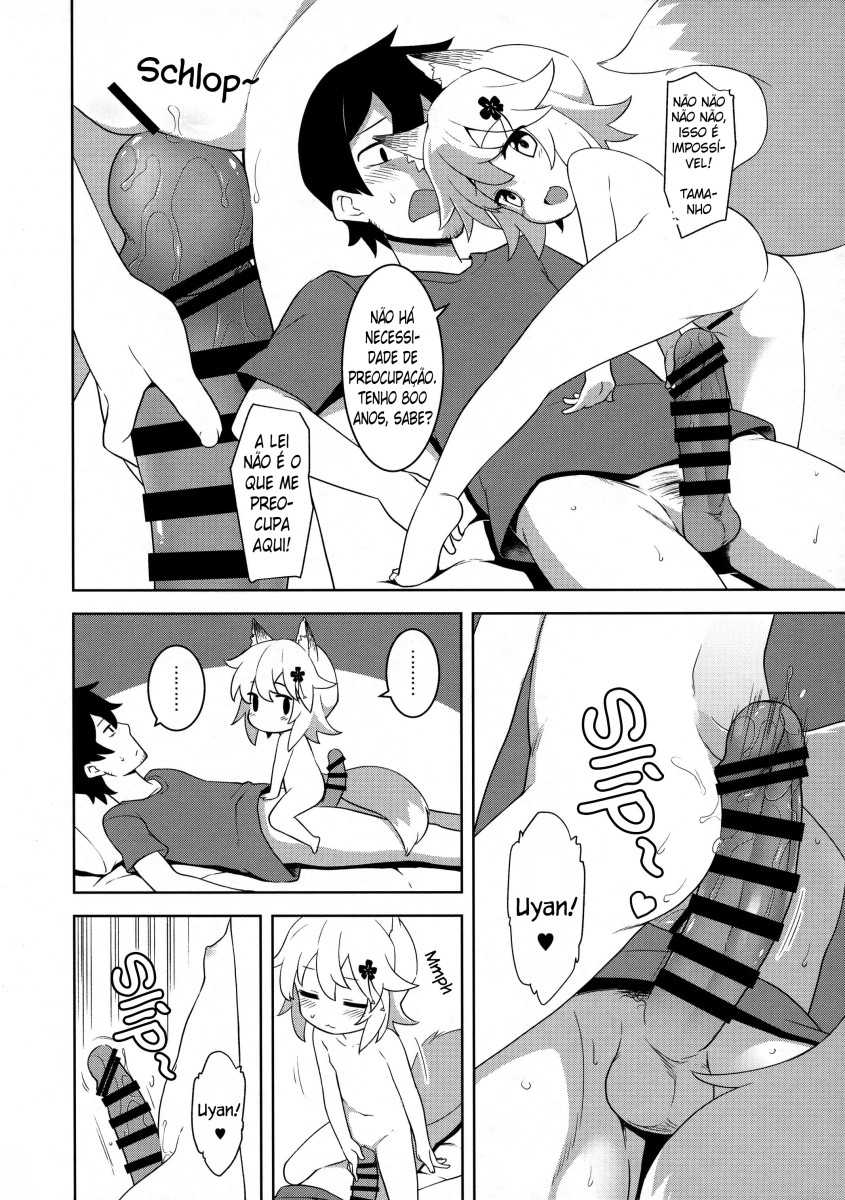 (C96) [Rotary Engine (Kannazuki Motofumi)] Senko-san, Yobai Suru. | Senko-san foge para a cama à noite. (Sewayaki Kitsune no Senko-san) [Portuguese-BR] - Page 6