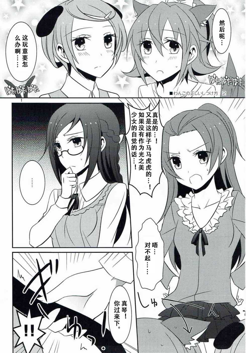 (C85) [434 Not Found (isya)] Wanko no Tadashii Shitsuke Kata 2 (Dokidoki Precure) [Chinese] [v.v.t.m] - Page 3