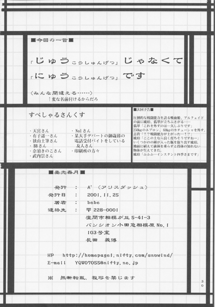 [A' (bebe)] Juuharu Shungetsu (Tsukihime) - Page 29