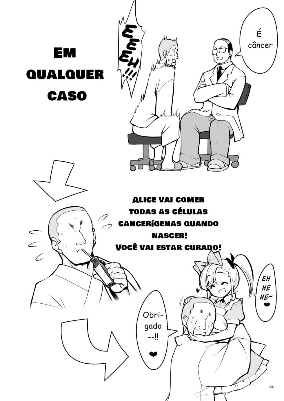 [Yosutebito na Mangakaki (Tomoki Tomonori)] Fushigi na Virus de Minna Alice no Papa to Mama (Alice in Wonderland) [Portuguese-BR] {Guaxinim+Fernande} [Digital] - Page 36