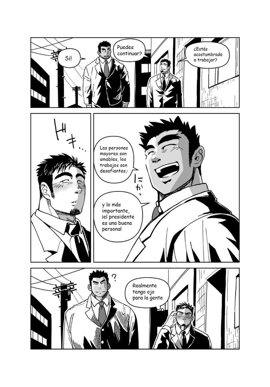 [Gakuranman (Chijimetaro)] Kobito Shachou wa Oogata Shinjin no Omocha - The Tiny President (Ending B) [Spanish] [Digital] - Page 11