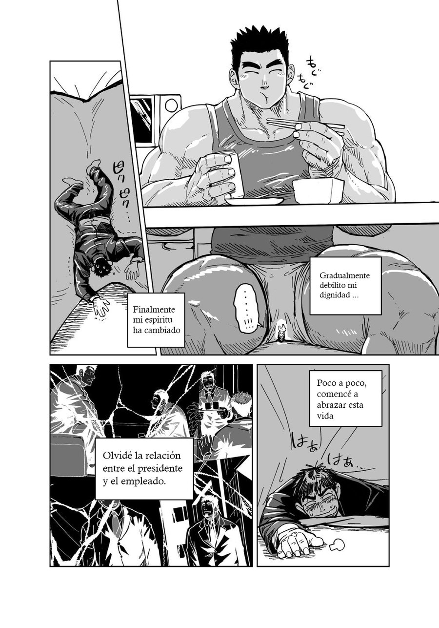 [Gakuranman (Chijimetaro)] Kobito Shachou wa Oogata Shinjin no Omocha - The Tiny President (Ending B) [Spanish] [Digital] - Page 33