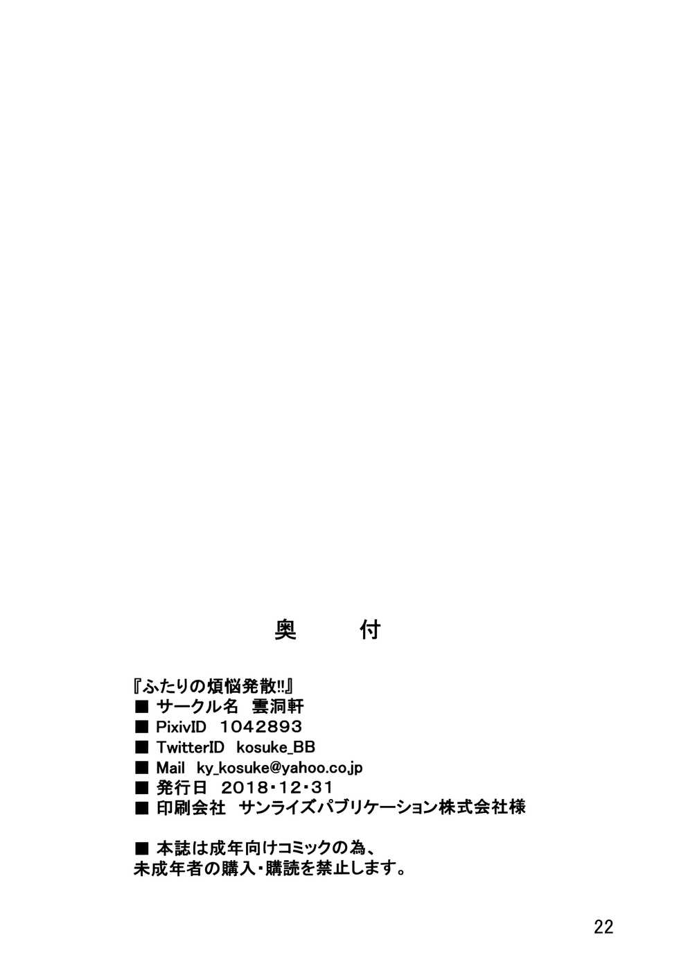 (C95) [Undouken (Kosuke)] Futari no Bonnou Hassan!! | Letting Out Their Desires!! (Granblue Fantasy) [English] [Aoitenshi] [Decensored] - Page 22