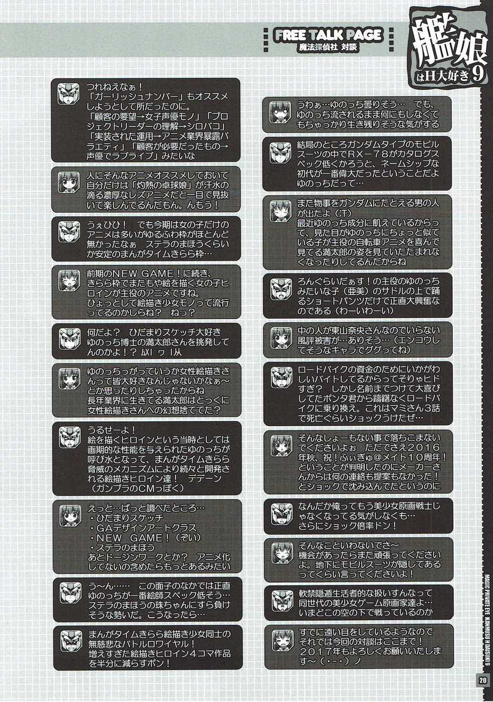 (C91) [Magic Private Eye (Mitsuki Mantarou)] Kanmusu wa H Daisuki 9 (Kantai Collection -KanColle-)[Chinese] [懂王出资汉化] - Page 20