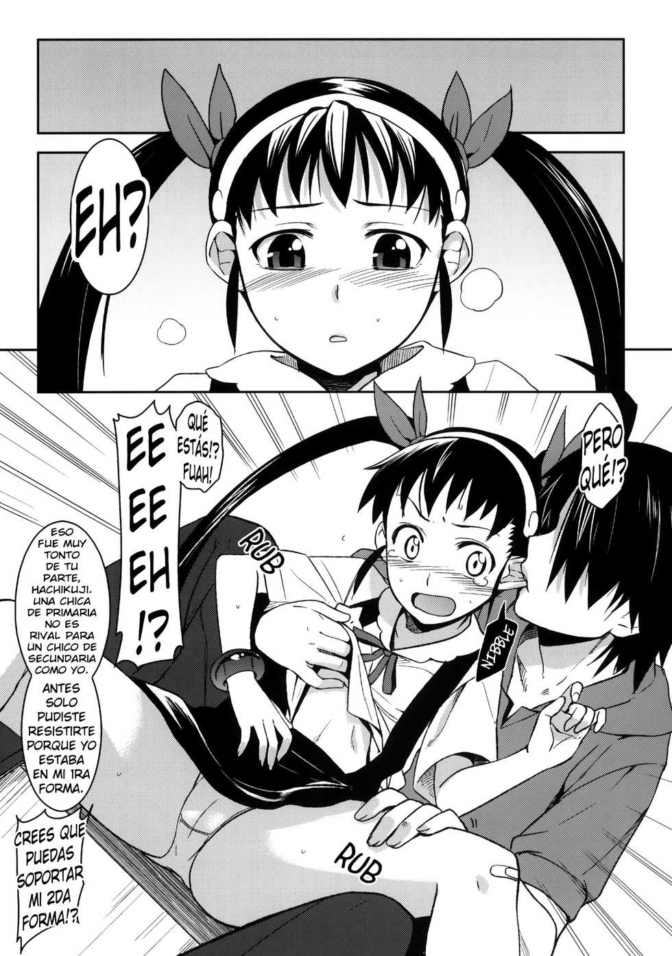 (C77) [Jingai Makyou (Inue Shinsuke)] Mayoi Kondara | Mayoi Roller (Bakemonogatari) (Spanish) [kalock] - Page 6