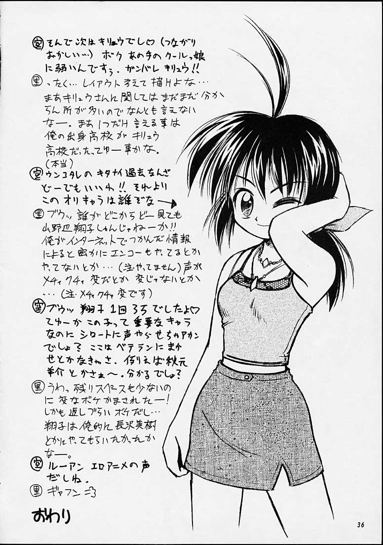 (C55) [Riroland (Kuuya,  Satomi Hiroyuki)] Chanto Chanto no Rinshan Kaihou! (Mamotte Shugogetten, Sorcerous Stabber Orphen) - Page 35