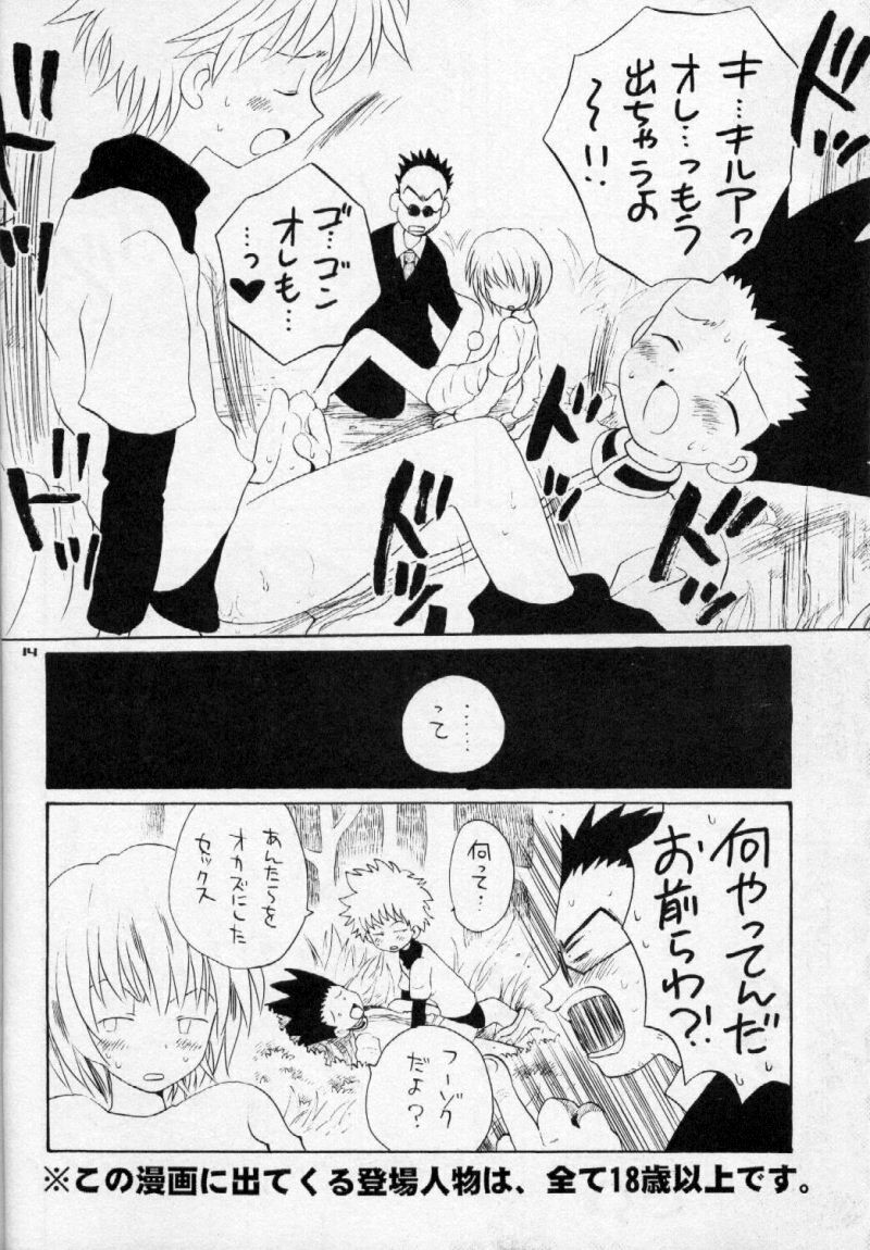 (C57) [KuruGuru DNA (Hoshiai Hilo)] Seifukuyoku no Kosui wa Michite (Hunter x Hunter) - Page 15