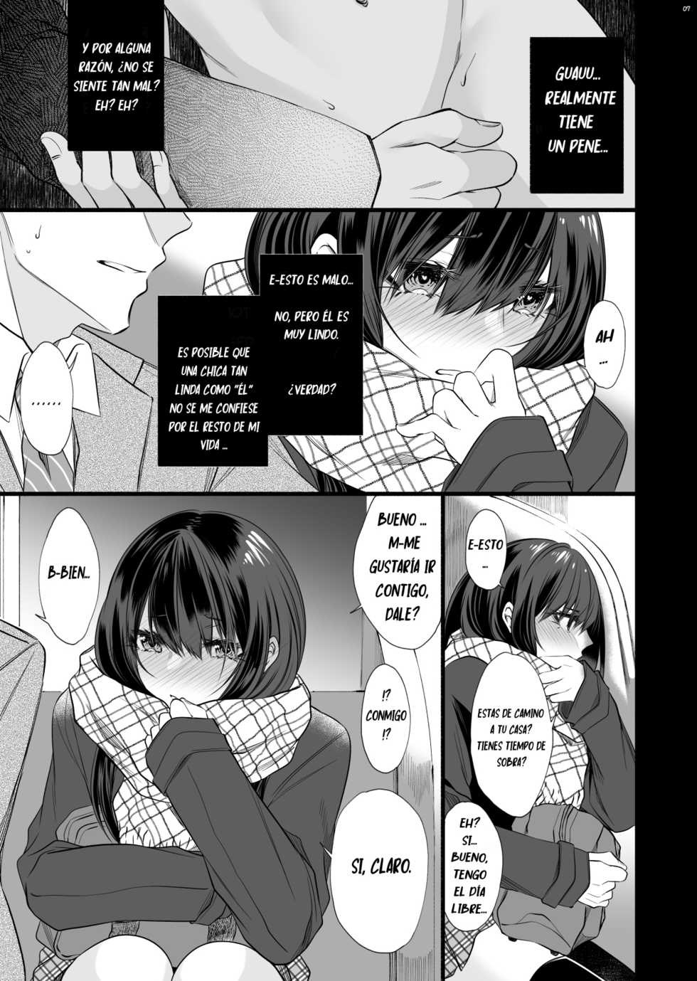 [Kaochuu Kingdom (Sisei)] Densha de Mainichi Tonari ni Suwatte kuru Kawaii Ko ga Josou shita Otoko datta | The Cute Girl Who Sat Next to Me on the Train Everyday is Actually A Crossdressing Guy [Spanish] [bananare22] [Digital] - Page 6