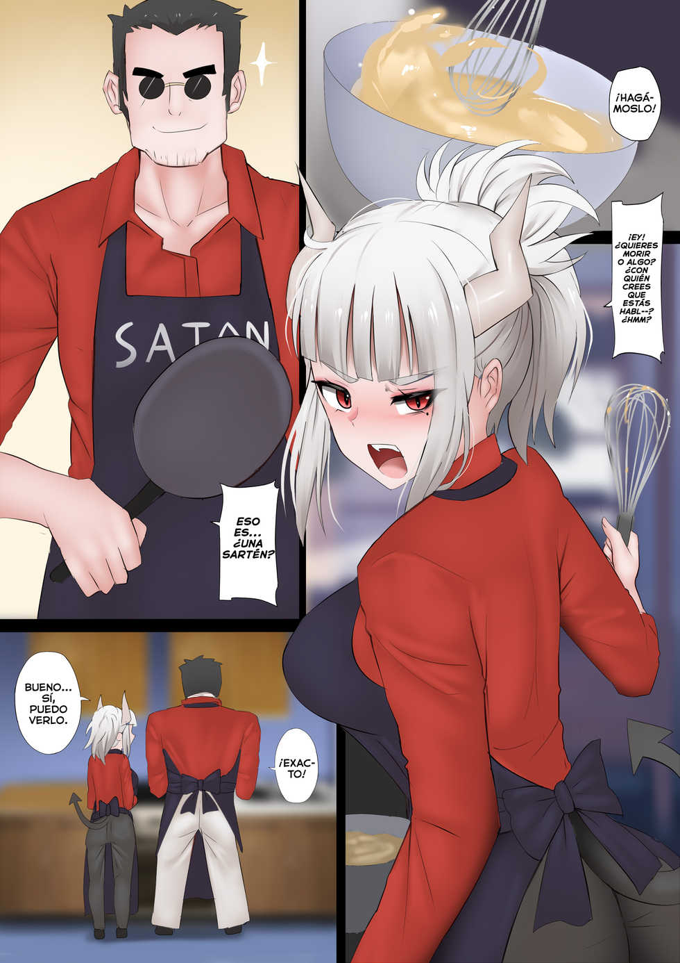 [Ginhaha] Pancakes Challenge | Desafío de Panqueques (Helltaker) [Spanish] [HGnF] - Page 2